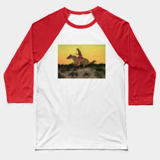 Against the Sunset by Frederic Remington Baseball T-Shirt